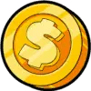 Golden coin symbol