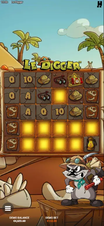 Laag 3 Gold Reveal met diamantmuntvermenigvuldiger en klaversymbolen