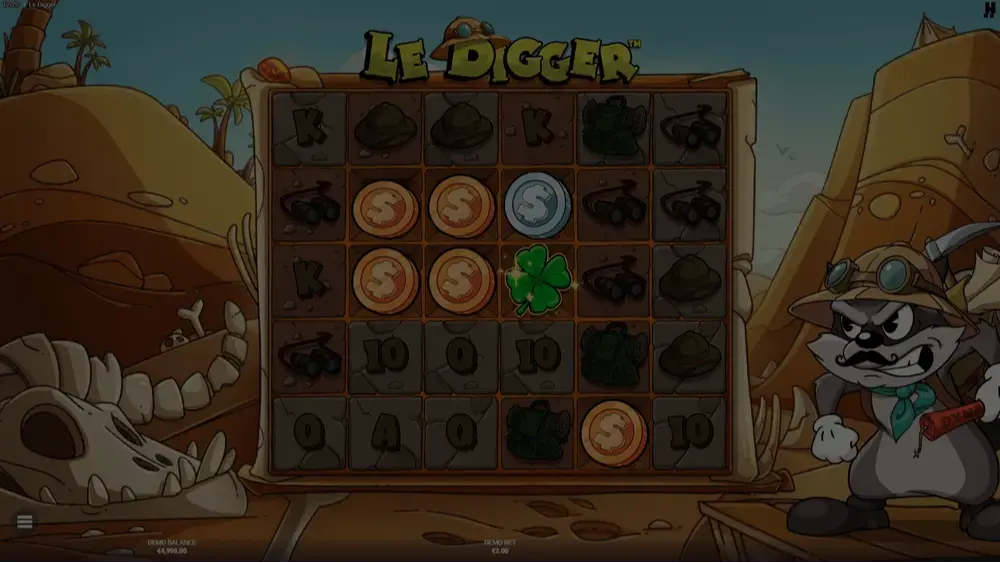 Le Digger demo achtergrondafbeelding